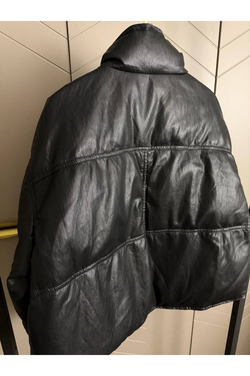 Chrome Hearts Женская пуховая куртка из эко кожи 