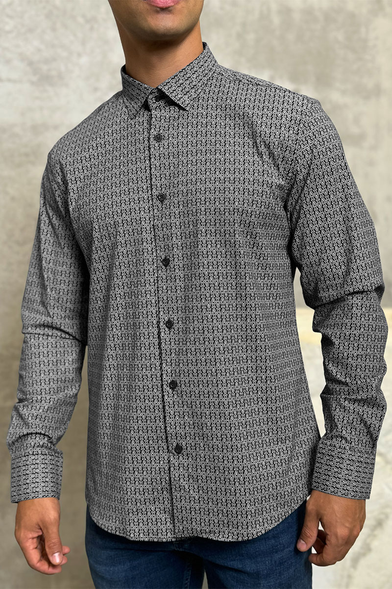 Emporio Armani EA7 Мужская чёрная рубашка