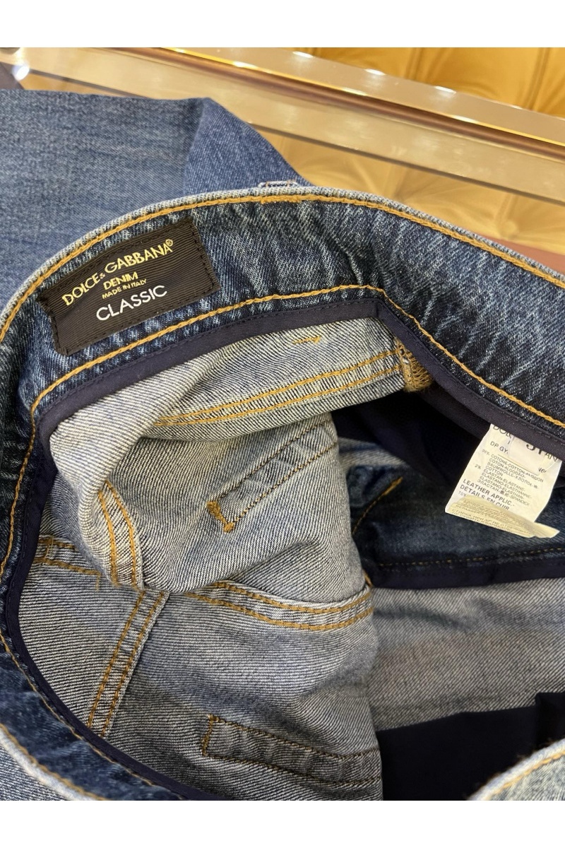Dоlсе & Gаbbаnа Мужские синие джинсы classic fit Premium
