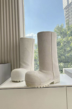 Женские ботинки Alaska Fur High Boot premium - White