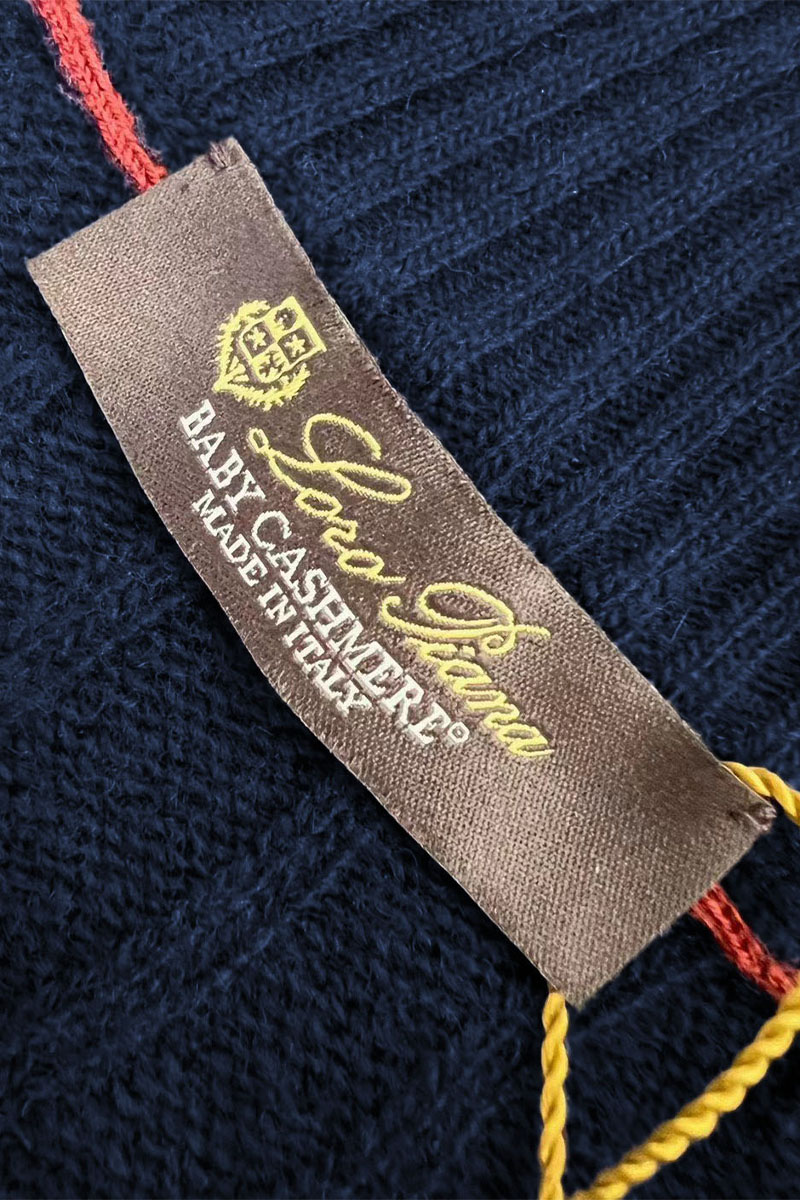 Loro Piana Кашемировый свитер Premium zip-neck - Navy 