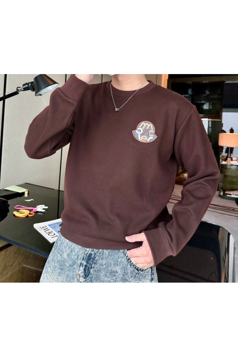 Moncler Мужской свитшот logo-patch - Brown
