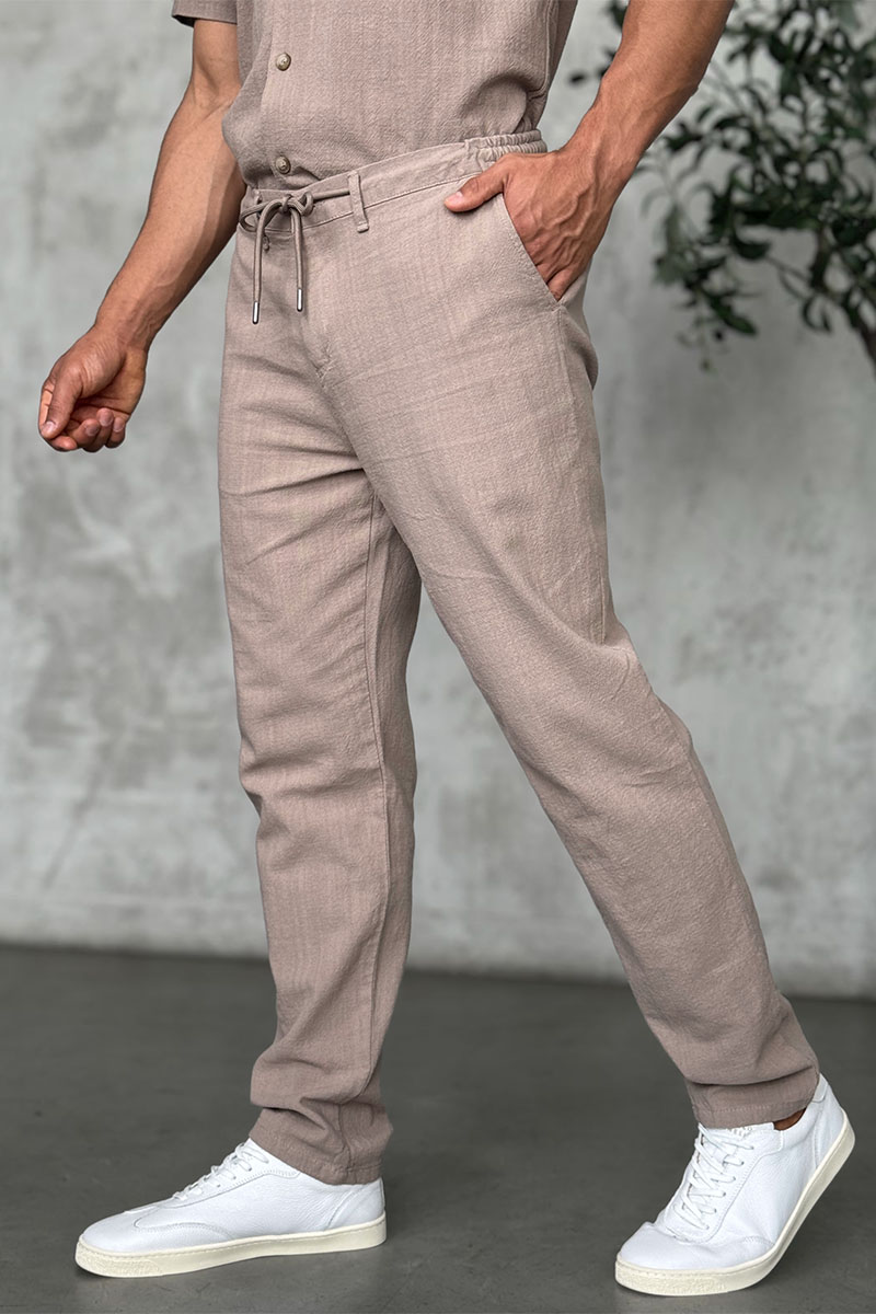 Loro Piana Мужские брюки бежевого цвета