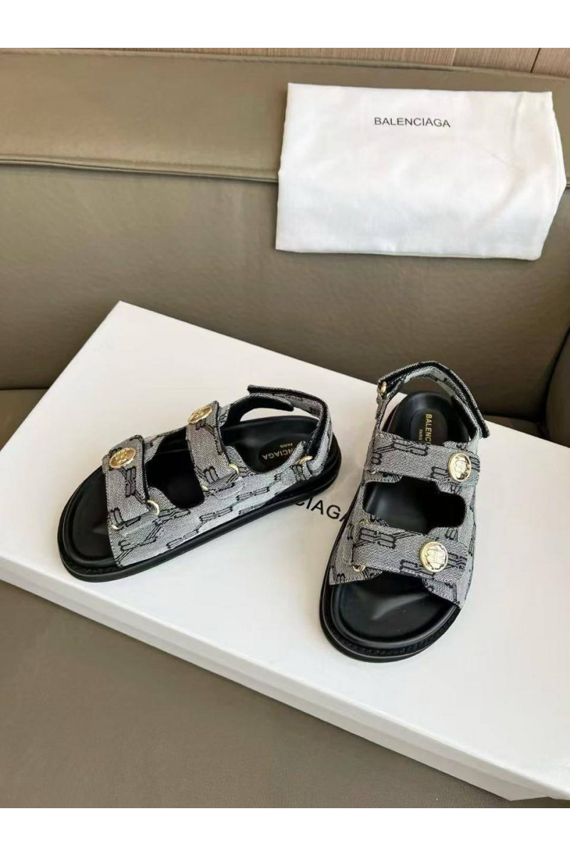 Balenciaga Женские сандалии Jacquard Premium - Grey