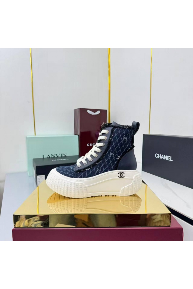 Chаnеl Женские кеды premium - Navy