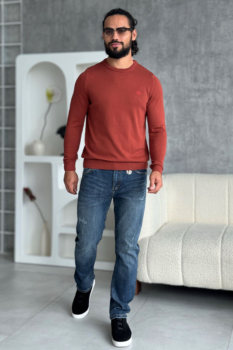 Loro Piana Мужской красный джемпер