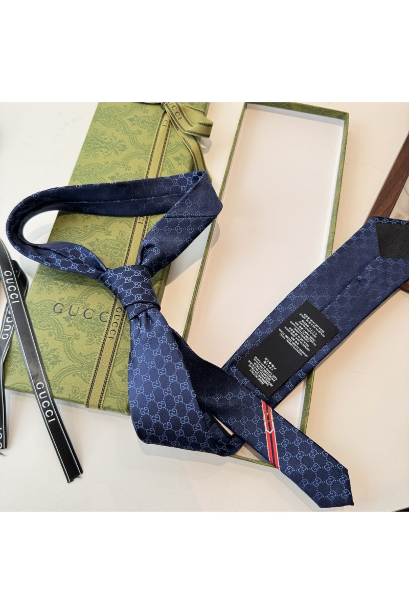 Gucci Галстук GG Monogram premium 146x7 см - Navy