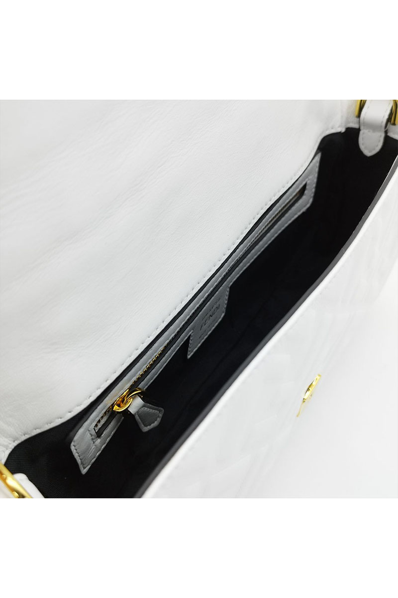 Fendi Кожаная сумка Medium Baguette FF motif 27x16 см (2 расцветки)