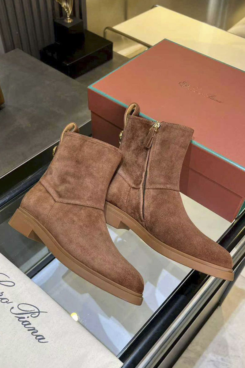 Loro Piana Женские замшевые сапоги premium - Brown