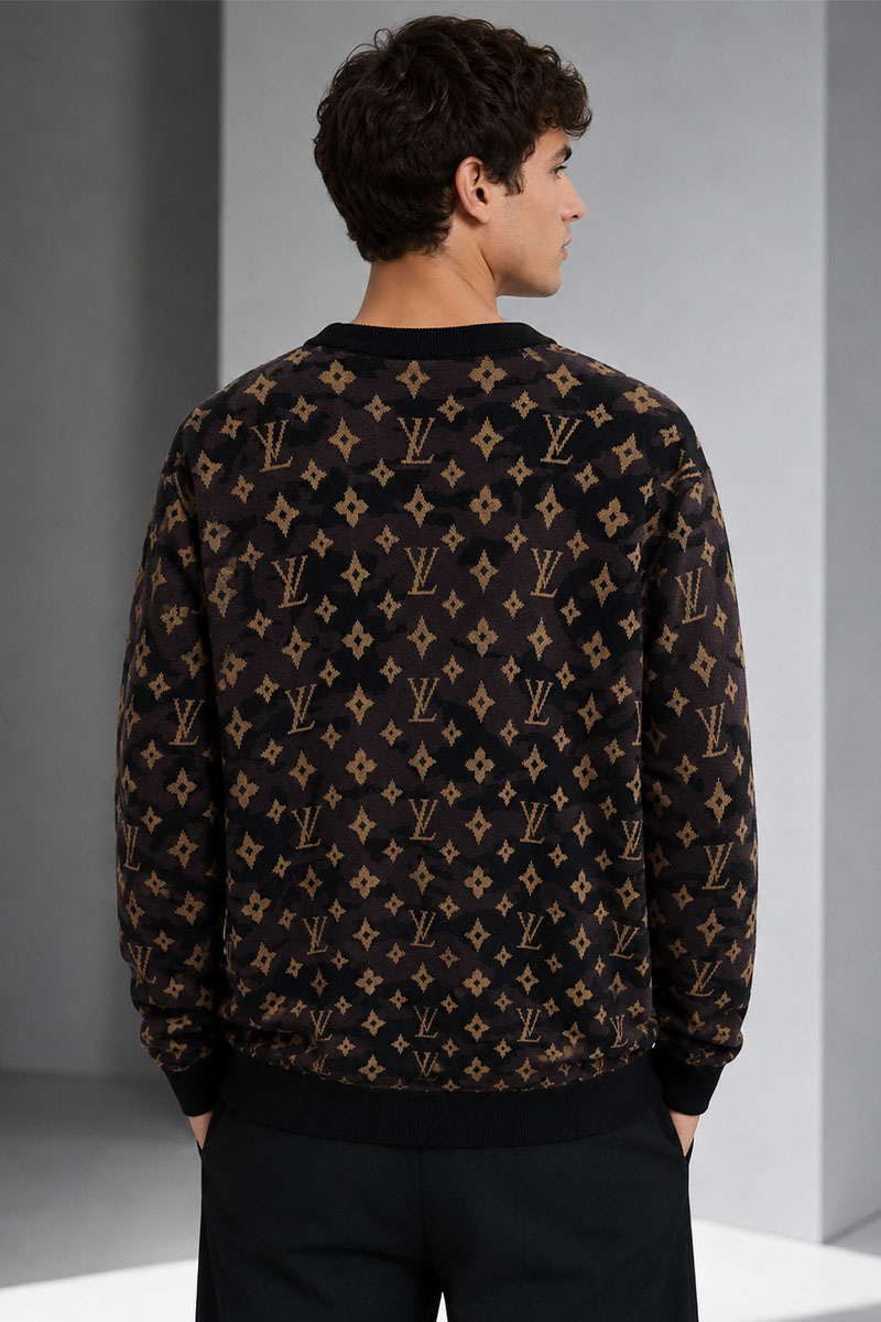 Lоuis Vuittоn Мужская кофта коричневого цвета monogram all-over