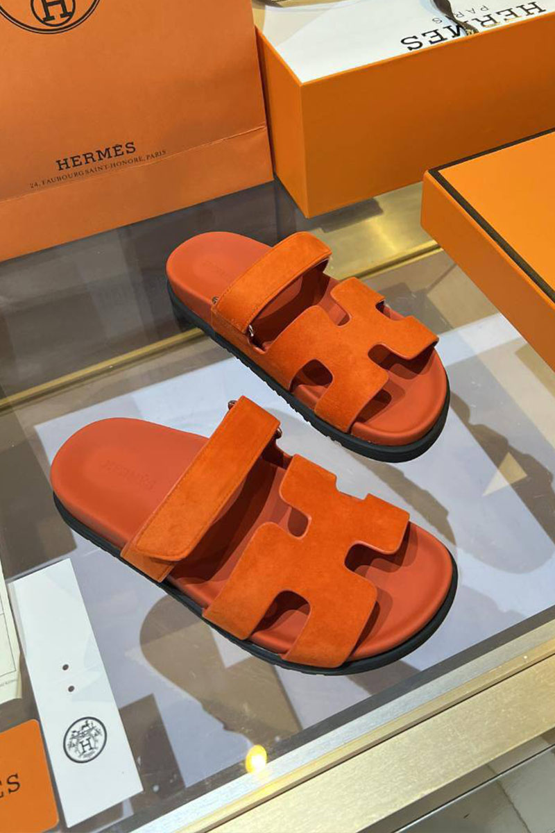 Hermes Женские замшевые сандалии Chypre premium