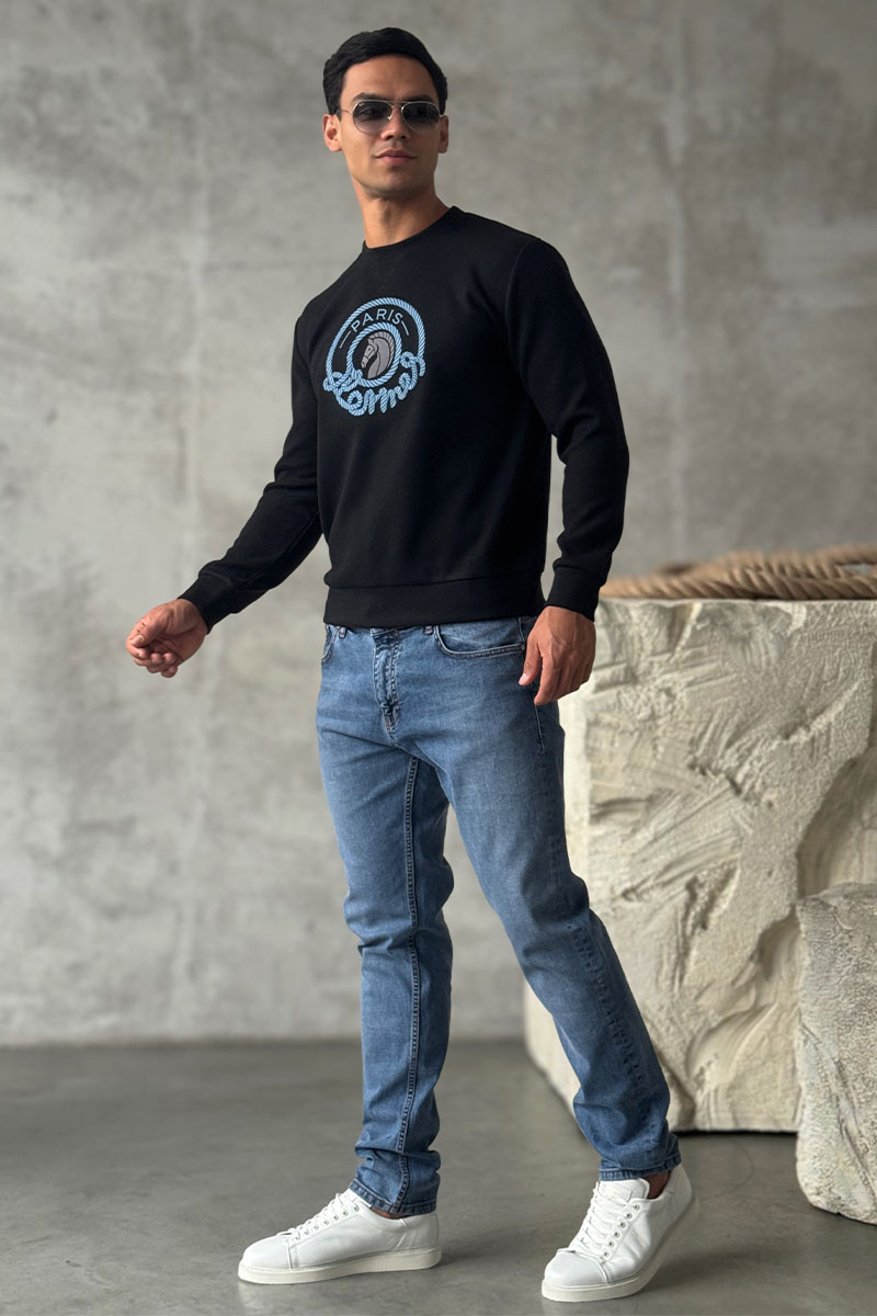 Hermes Мужской свитшот чёрного цвета 