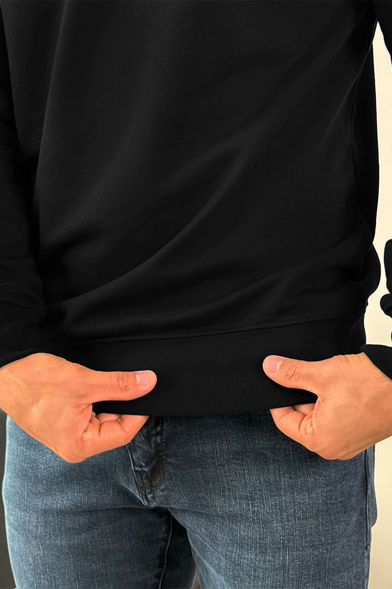 Hugо Воss Чёрный свитшот Dranach chest-tape