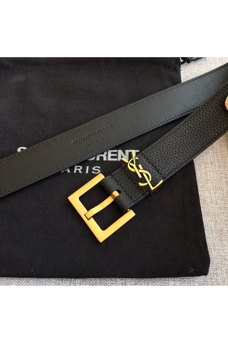 Yves Saint Laurent Кожаный ремень Cassandre (ширина 2 / 3 см)