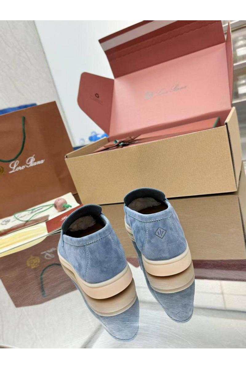Loro Piana Женские замшевые лоферы  Summer Charms Walk premium