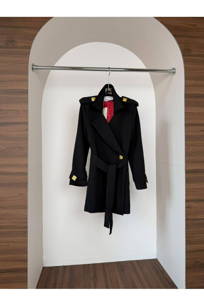 Schiaparelli Женское чёрное пальто premium