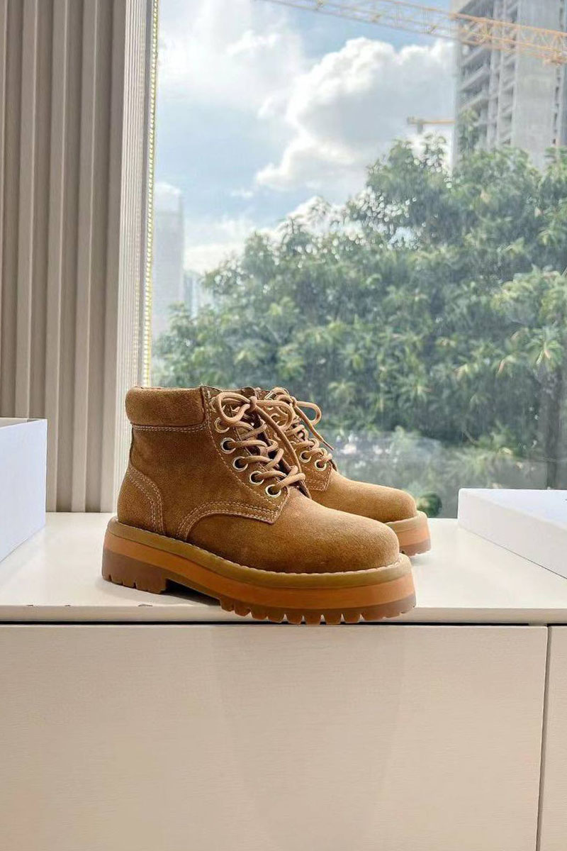 Celine Женские замшевые ботинки Premium - Brown