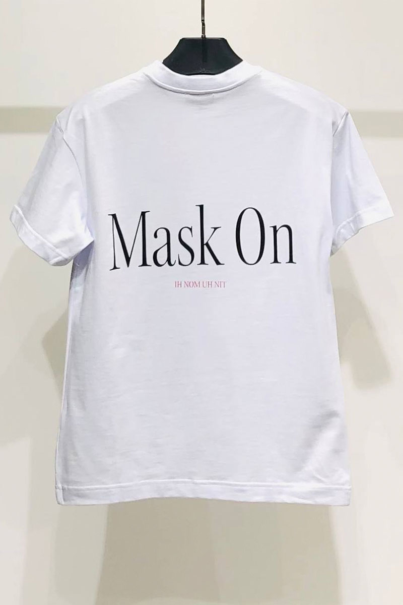 Designer Clothing Мужская белая футболка Ih Nom Uh Nit "Mask On"