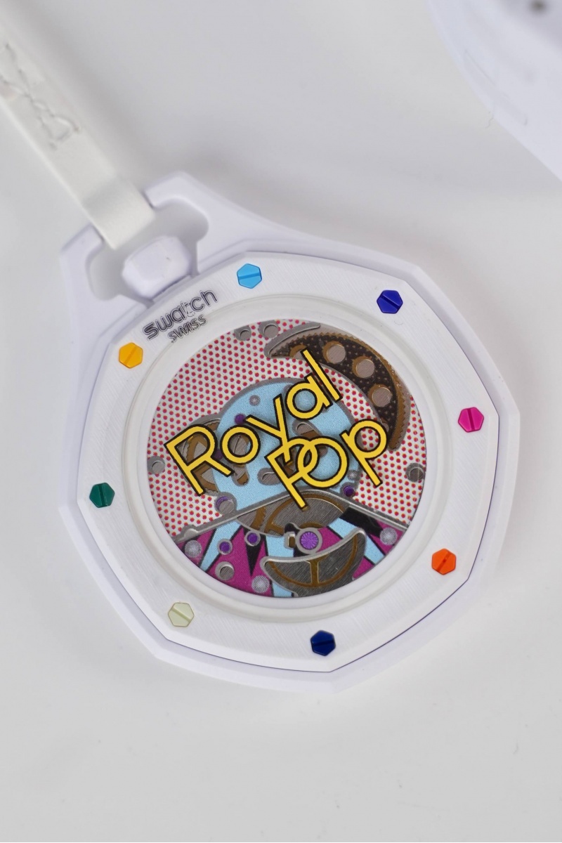Designer Clothing Часы Audemars Piguet x Swatch "Royal Pop" Huit Blanc premium