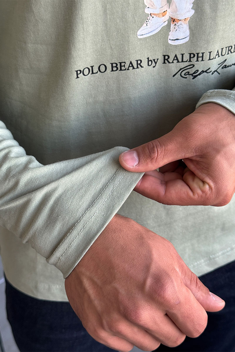 Polo Ralph Lauren Мужской лонгслив "Bear" - Light Green