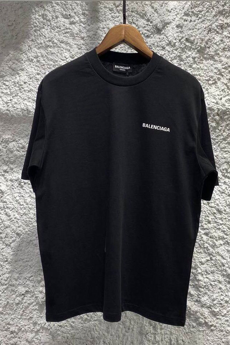 Balenciaga Чёрная оверсайз футболка Medium Fit Vintage