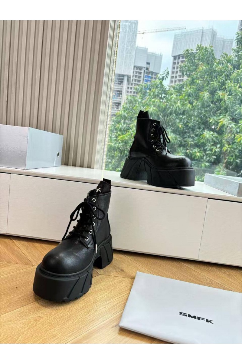 Designer Clothing Женские кожаные ботинки на платформе SMFK premium