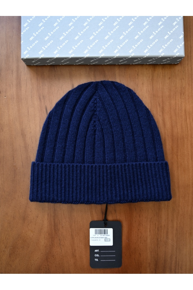 Kiton Кашемировая шапка premium - Royal Blue