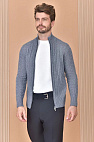 Кашемировый свитер Premium zip-up - Grey