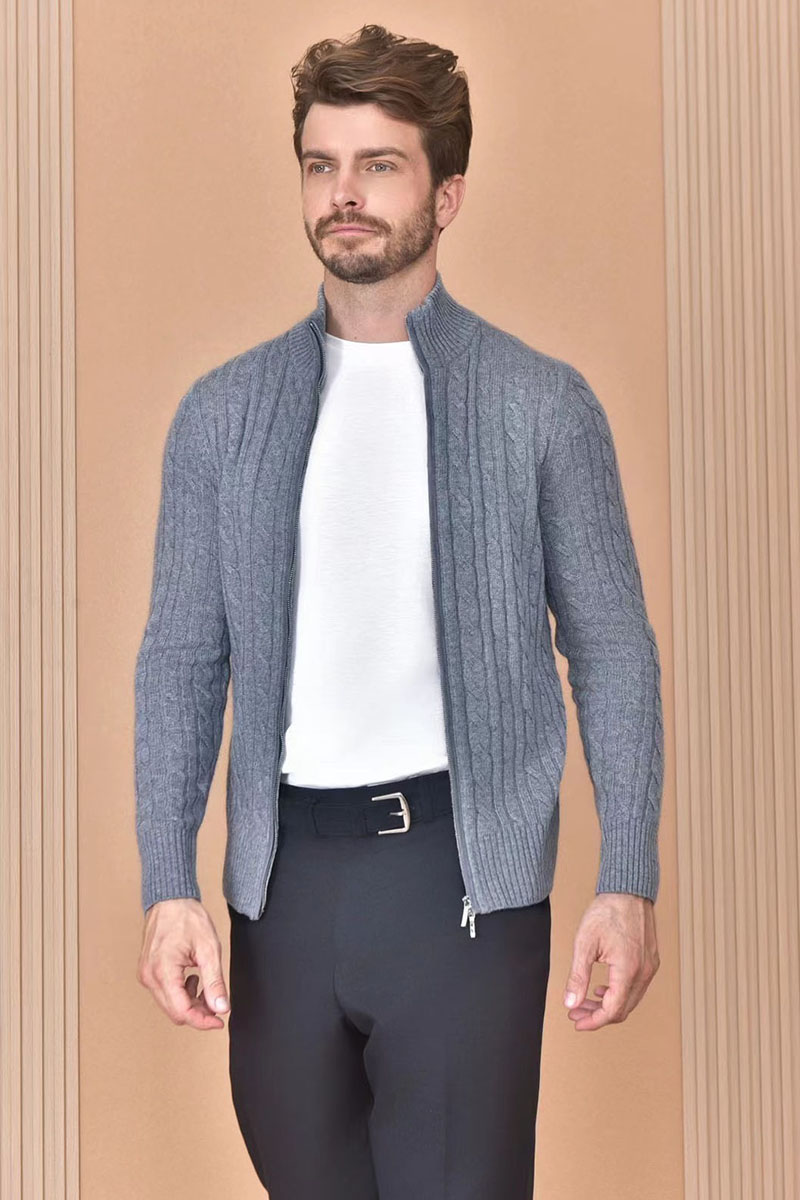 Loro Piana Кашемировый свитер Premium zip-up - Grey