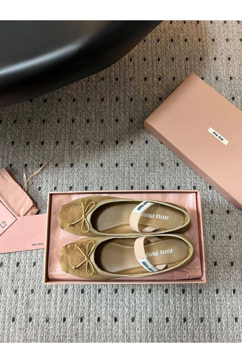 MIU MIU Женские замшевые балетки premium