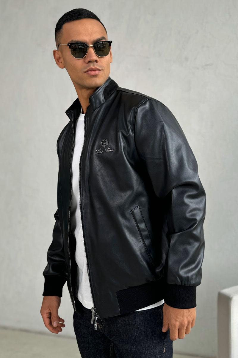 Loro Piana Мужская кожаная куртка 