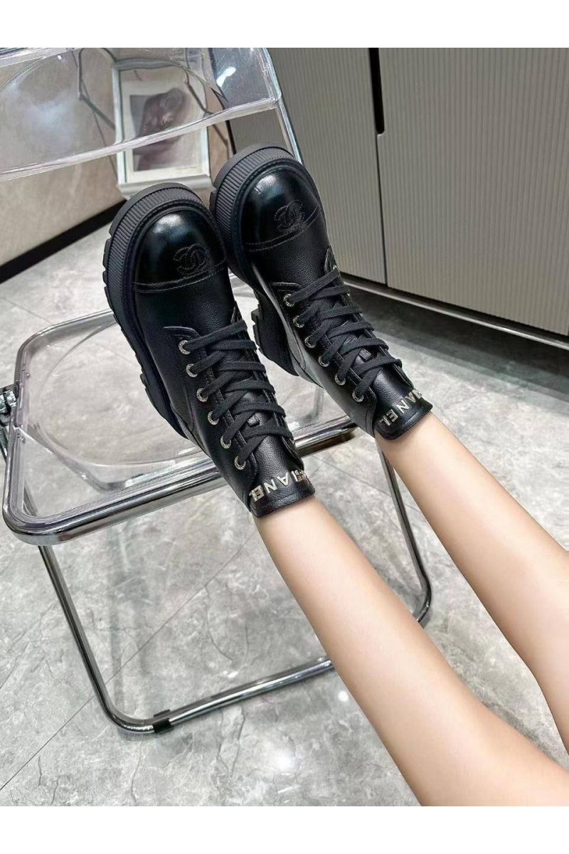 Chаnеl Женские ботинки чёрного цвета 