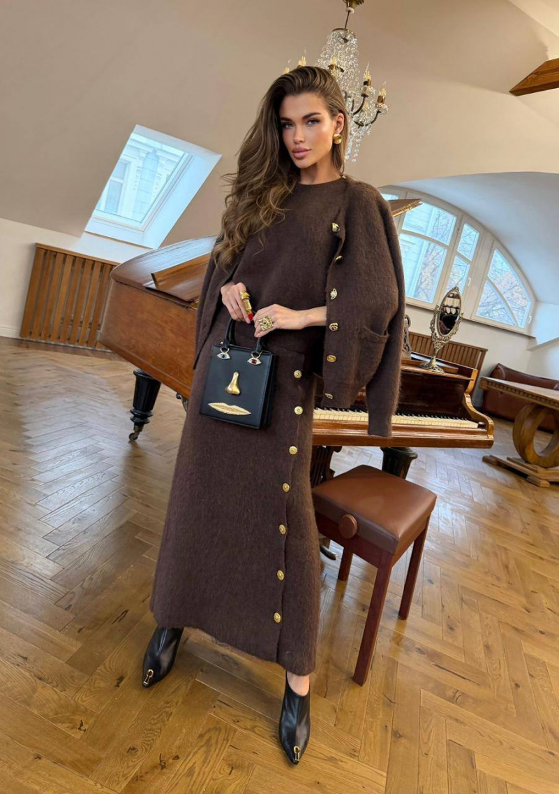 Schiaparelli Женский кардиган коричневого цвета premium