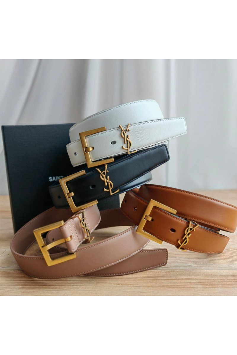 Yves Saint Laurent Кожаный ремень (ширина 3 см)