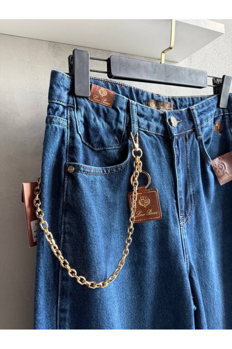 Loro Piana Женские синие джинсы premium