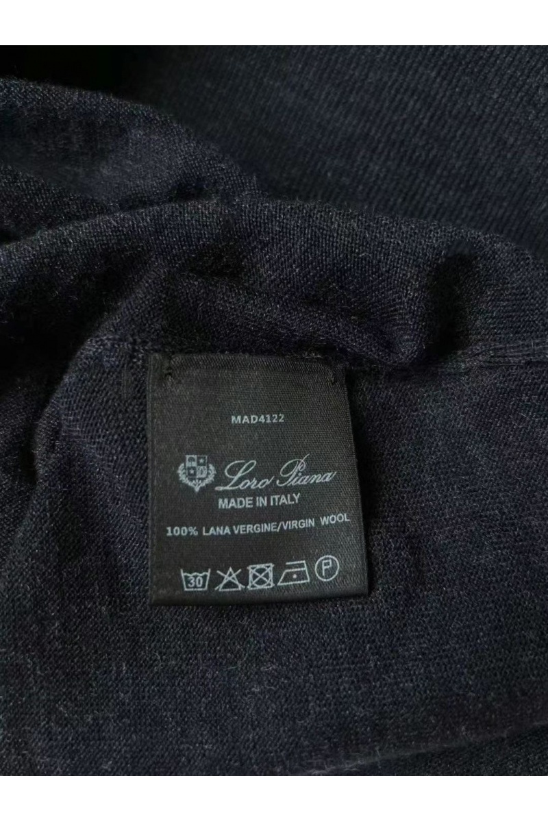 Loro Piana Поло с длинным рукавом Premium - Black Flower Gray