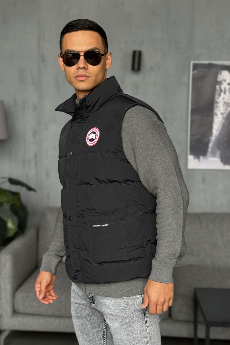 Canada Goose Жилет чёрного цвета logo-patch 