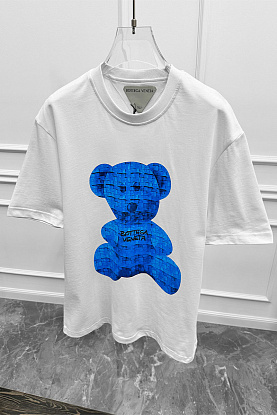 Белая оверсайз футболка Bear print