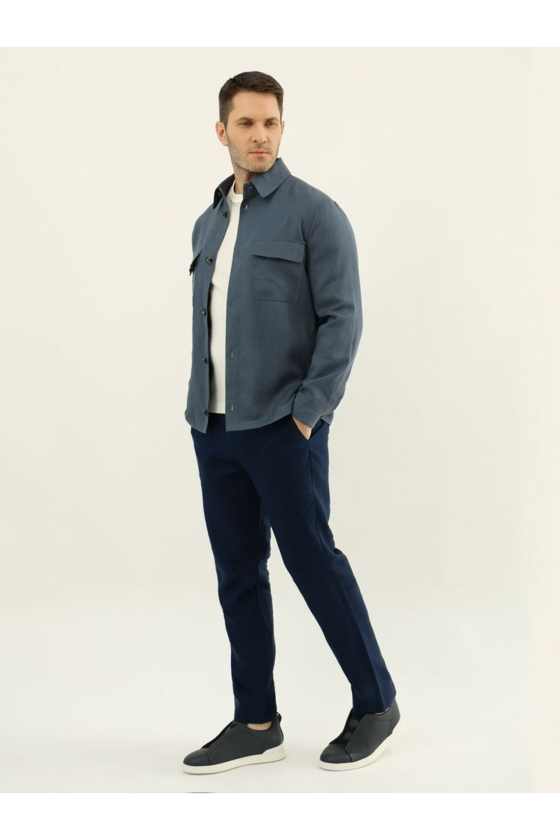 Loro Piana Мужские тёмно-синие брюки premium