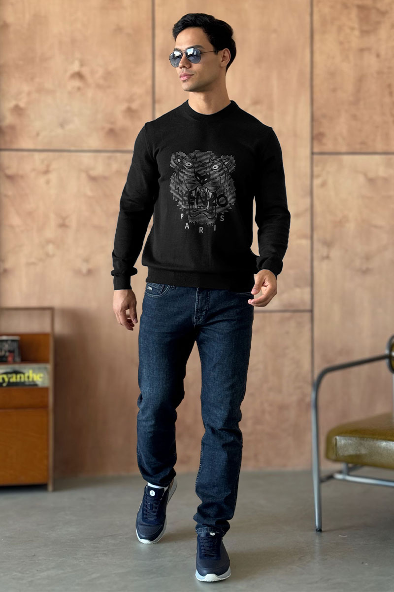 Kenzo Чёрный свитшот Tiger motif