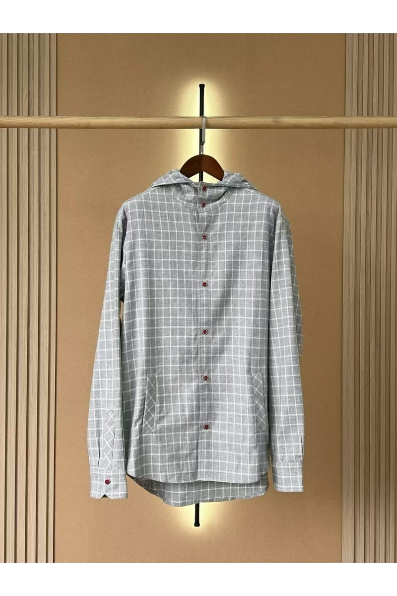 Kiton Мужская рубашка Premium - Grey Chequer