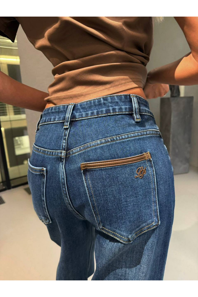 Loro Piana Женские синие джинсы premium