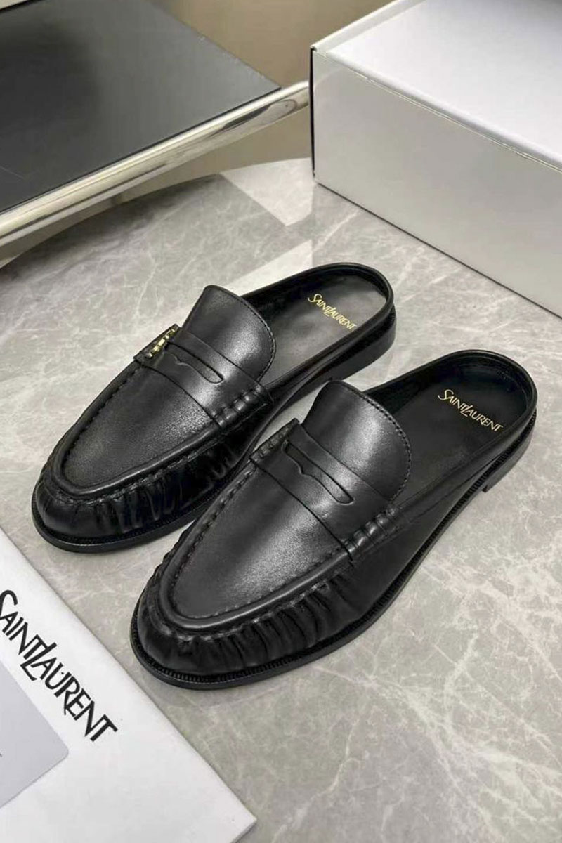 Yves Saint Laurent Женские кожаные мюли premium