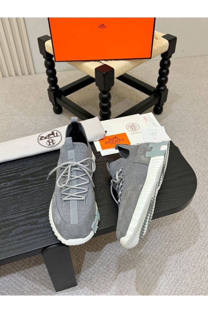 Hermes Текстильные кроссовки lift slip-on