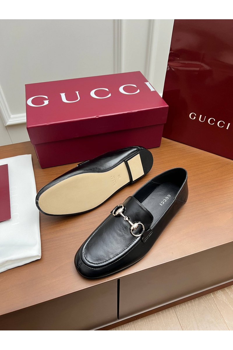 Gucci Женские кожаные лоферы Jordaan premium