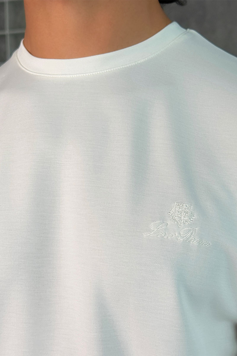 Loro Piana Мужская белая футболка 