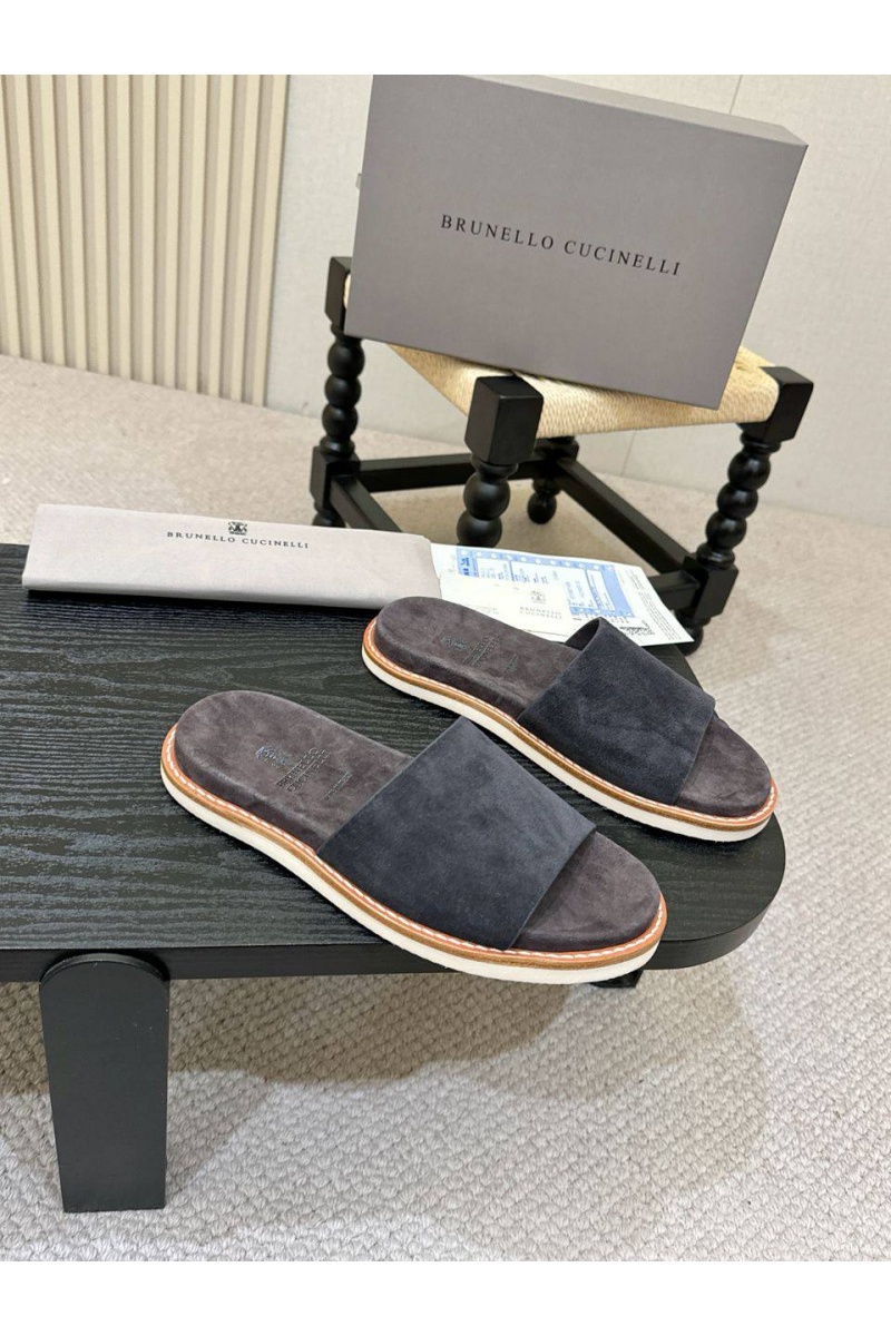 Designer Мужские замшевые шлёпанцы 