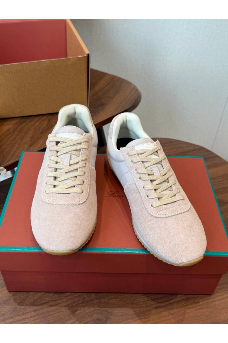 Loro Piana Женские замшевые кроссовки Fast Walk premium