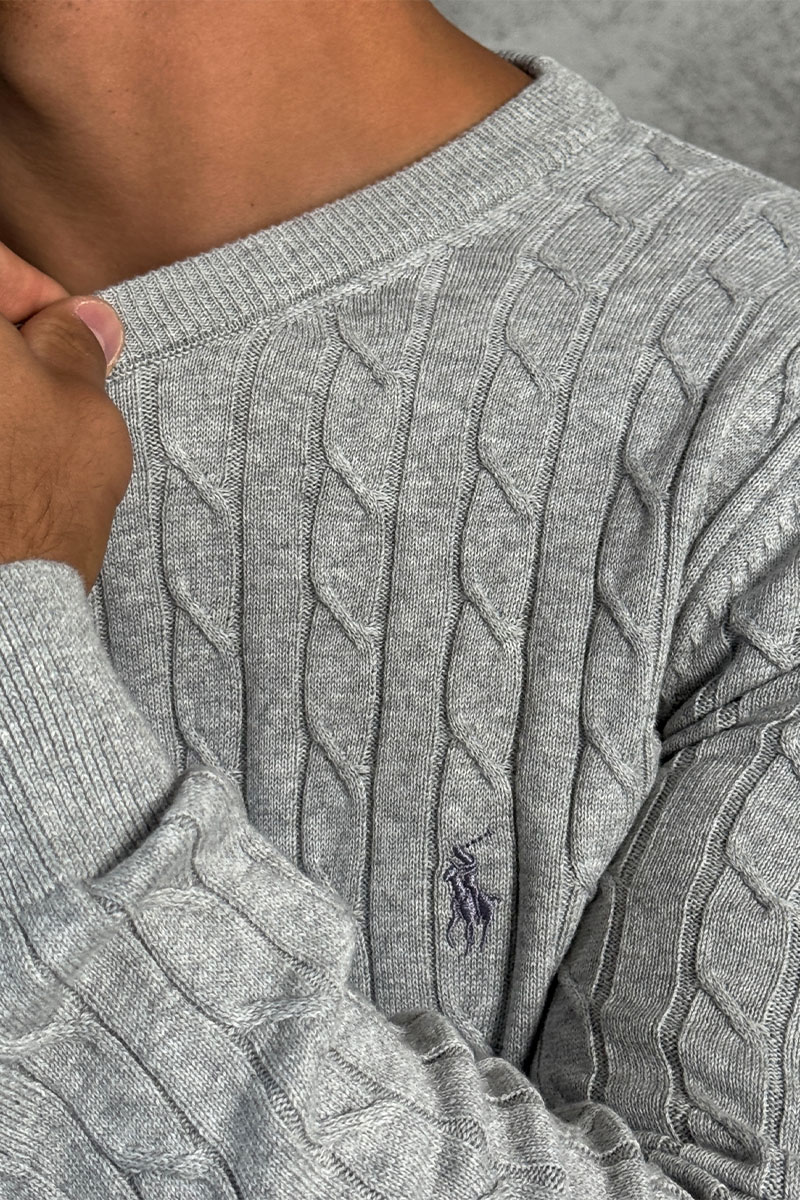 Polo Ralph Lauren Мужской джемпер cable-knit - Light Grey