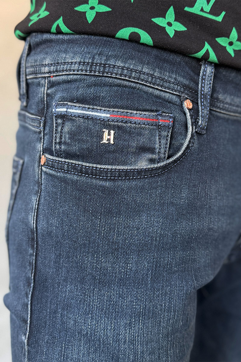 Tommy Hilfiger Мужские тёмно-синие джинсы 